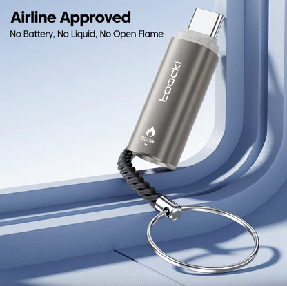 Toocki TG14 USB-C Electric Lighter | Blow to Light | Flameless & Windproof