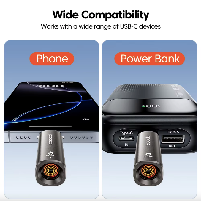 Toocki TG14 USB-C Electric Lighter | Blow to Light | Flameless & Windproof