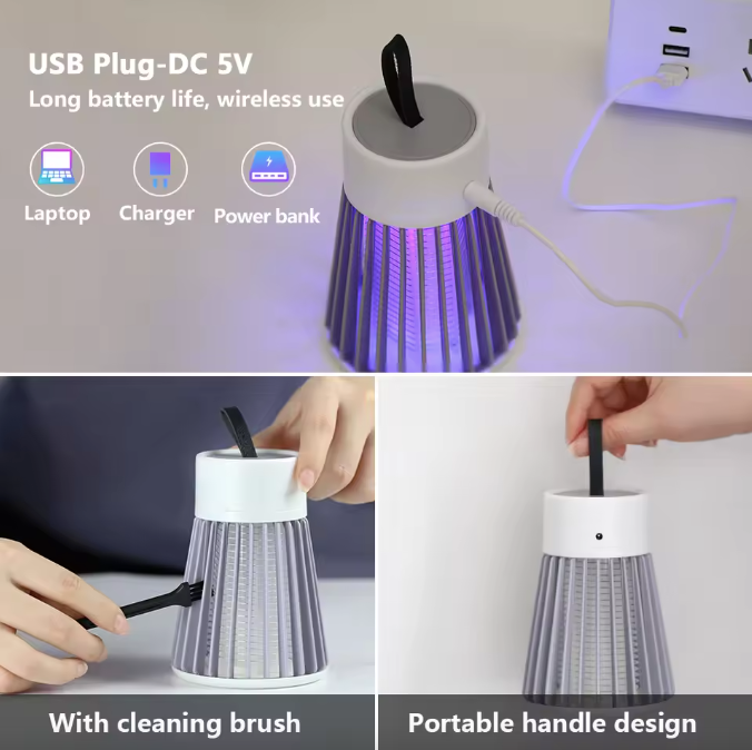 Electric Mosquito Killer Lamp | UV Bug Zapper | USB Powered | Indoor & Outdoor