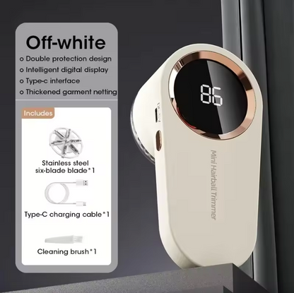 Electric Lint Remover | LED Display | USB Rechargeable Fabric Shaver